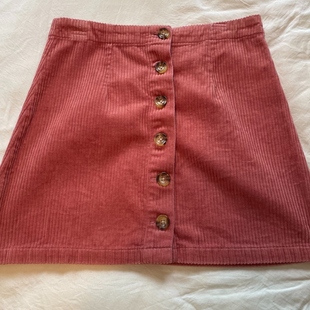 Pink corduroy Mini Skirt